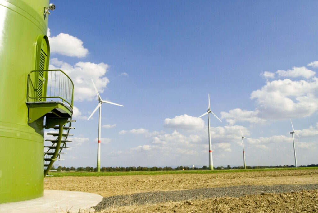 Fotografie eines Windparks