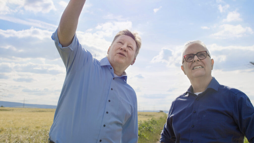 Fotografie der Geschäftsführer von GAIA zum Thema Energie von hier
