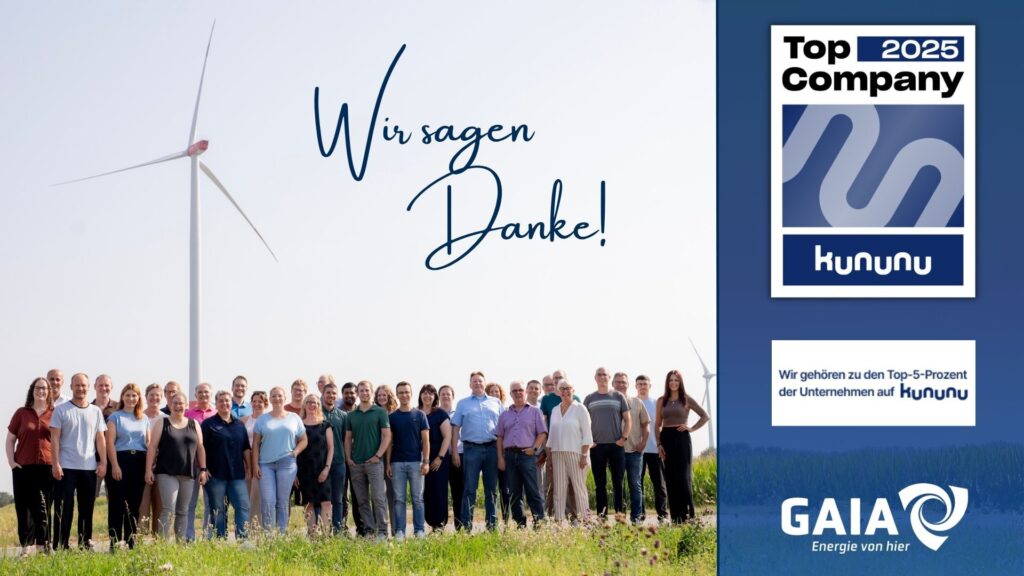 Gruppenfoto mit dem kununu Top Company-Siegel 2025 – ein starkes Zeichen für Zusammenhalt und Wertschätzung.