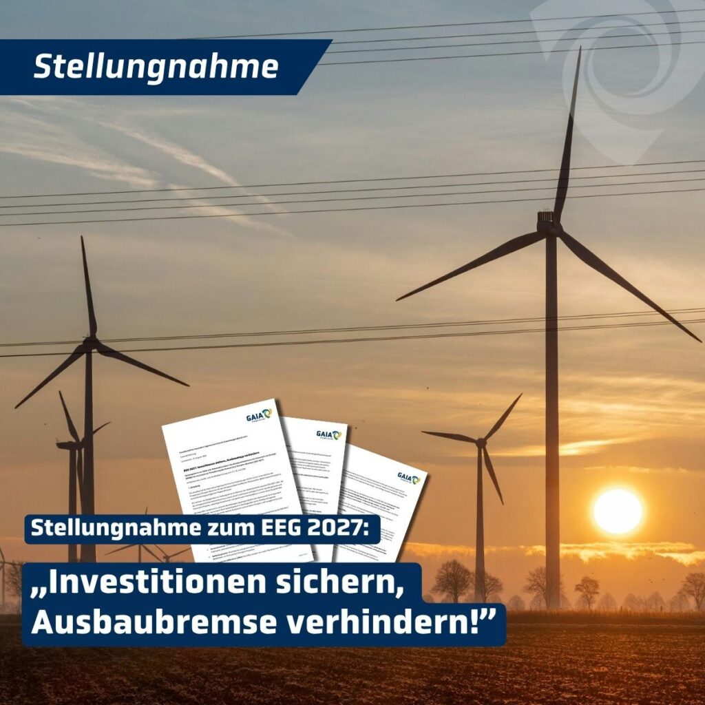 Stellungnahme von GAIA zum EEG 2027